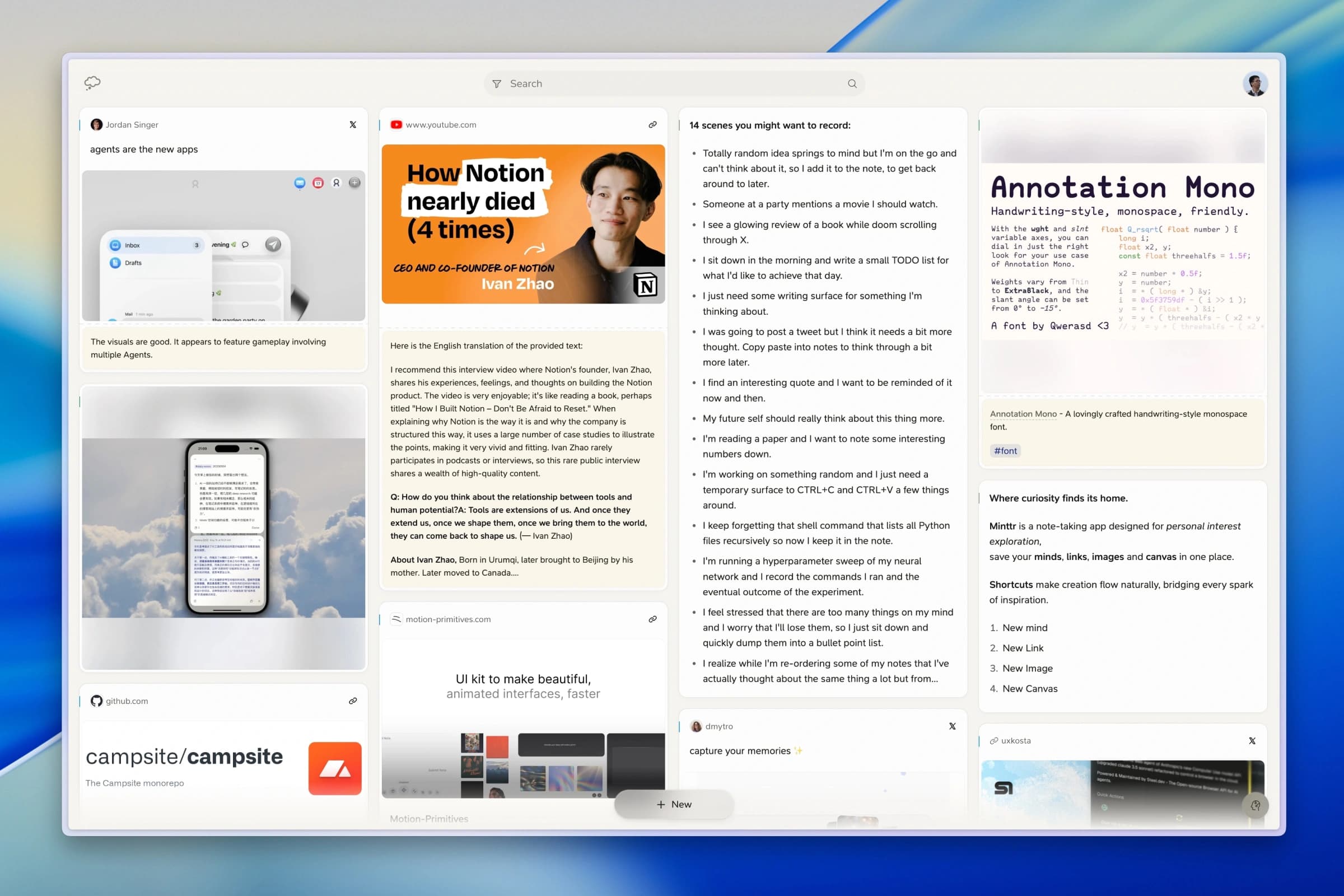Minttr App Screenshot